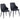 Kash Dining Chair, Modern Fabric Upholstered Armchairs - Set of 2