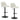 Kron Adjustable Swivel Fabric Bar Stools Set of 2 – Air-Lift Height