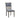 Wooden dining chair with grey cushioned fabric seat 