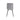 back of gray upholstered dining chair with black legs 
