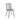 Grey upholstered dining chair with black legs 
