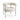 Mallory Ivory Linen Accent Chair with Brushed Gold Frame, For Living Room