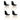 Four black chairs with wooden legs 