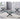 Modern glass coffee table set with black metal legs for living room 