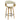 Holt Swivel Counter Stool with Curved Wood Frame & Fabric Seat