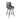 Nona Grey Leather Counter Stool with Sleek Black Metal Legs