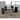 Dining set with black chairs and a glass table 