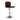Brown leather bar stool with a chrome base 