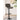 Grey bar stool with black base 