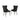 Set Of Two black upholstered chairs with silver legs 