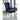 Blue tufted accent chair with silver nailheads 