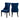 Set Of 2 Two blue velvet chairs with tufted backrests