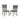 Two wooden dining chairs with gray  fabric cushioned seats 
