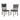Two wooden dining chairs with black leather seats