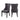 Set Of Two grey upholstered chairs