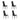 Four black chair set 