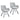 Signy Swivel Dining Chair - Ivory Chenille Upholstery - Set of 2