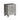 Silver nightstand with two drawers