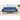 Klik Klak Sofa Bed in Blue Fabric for living room