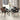 Suzette/Hudson 5pc Glass Dining Set With Modern Black Table