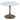 Round table with marble top and bronze base on a white background