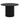 Tovas 47 Round Black Dining Table with Pedestal Wood Base