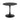 Tulip Ash Veneer Dining Table – Sleek 36" Table with Black Metal Legs