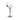 White bar stool with a chrome base 