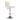 White bar stool with a chrome