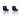 Two black chairs with quilted backrests 